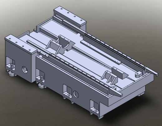 立式加工中心光机 3D图 机械设计素材3D模型缩略图